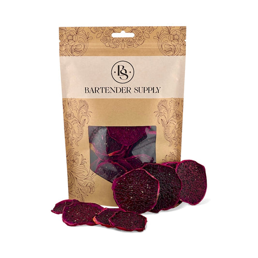 Dehydrated Red Dragon Fruit Slices – Premium Cocktail Garnish